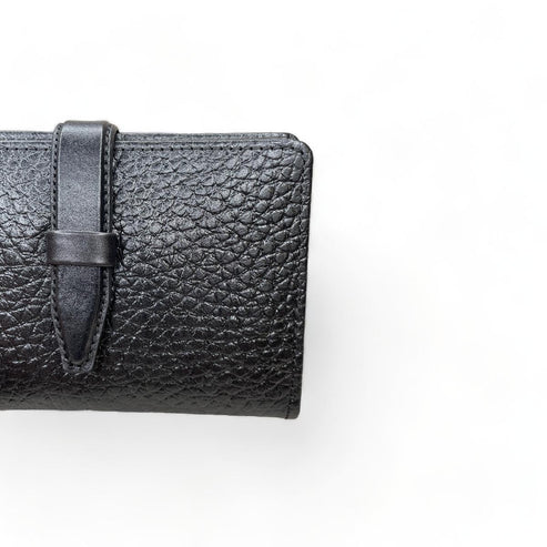 LeatherLuxe Black Genuine Leather Wallet with Card Holder – Premium Men’s Slim Bifold Wallet