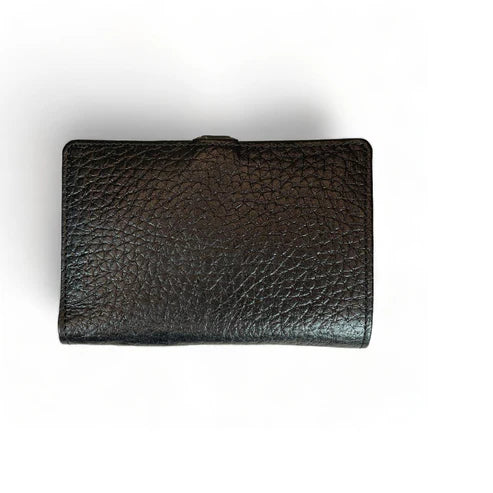 LeatherLuxe Black Genuine Leather Wallet with Card Holder – Premium Men’s Slim Bifold Wallet