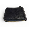 LeatherLuxe genuine leather wallet with zip closure — sleek brown card holder made from premium full-grain leather, designed for men and women for secure everyday use.