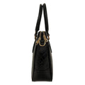 LeatherLuxe Black Crocodile-Style Leather Office Shoulder Bag – Premium functional leather bag with elegant crocodile texture and adjustable strap.