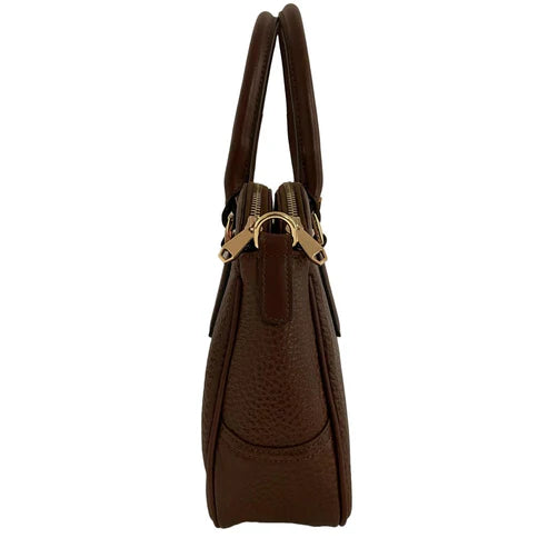 LeatherLuxe brown leather office bag with adjustable shoulder strap, durable stitching, and premium finish — stylish and functional for business and daily use.