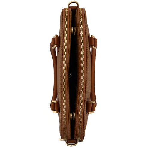 Premium Light Brown Leather Office Bag with Shoulder Strap — Elegant, Durable, and Spacious Business Bag for Professionals