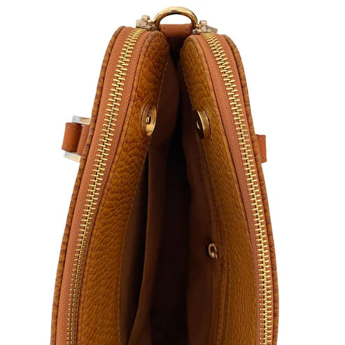 Premium Light Brown Leather Office Bag with Shoulder Strap — Elegant, Durable, and Spacious Business Bag for Professionals