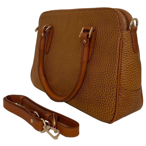 Premium Light Brown Leather Office Bag with Shoulder Strap — Elegant, Durable, and Spacious Business Bag for Professionals