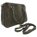 Silver crocodile leather office bag for professionals, stylish luxury business bag with textured design and premium finish