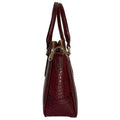 LeatherLuxe premium red leather office bag for professionals, stylish shoulder bag with sleek design, durable craftsmanship, and elegant finish.