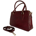LeatherLuxe premium red leather office bag for professionals, stylish shoulder bag with sleek design, durable craftsmanship, and elegant finish.