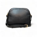 Premium black leather crossbody shoulder bag with adjustable strap, sleek minimalist design, and high-quality stitching for everyday use.