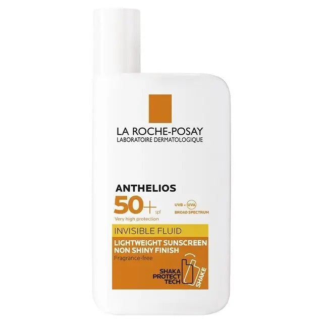 La Roche-Posay Anthelios sunscreen bottle on a white background