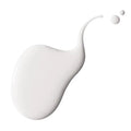 White paint droplet on a white background