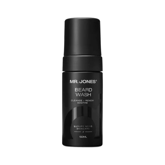 Premium natural beard wash for men — gently cleanses, softens, and nourishes facial hair for a healthy, well-groomed beard.