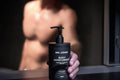 Men’s body moisturiser in sleek packaging, designed for daily hydration and smooth skin nourishment