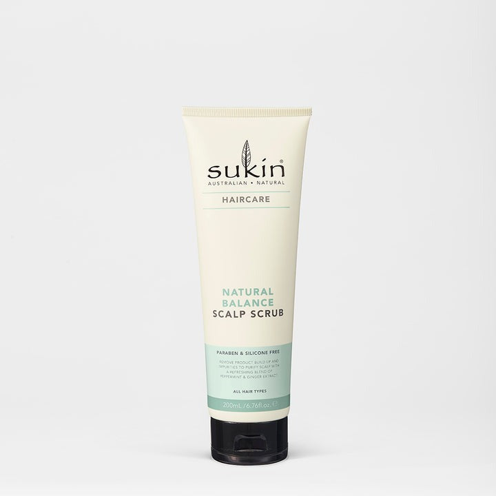 Sukin Natural Balance Scalp Scrub tube on a white background