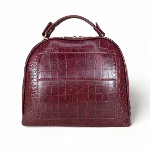 Red leather women's handbag – premium satchel and shoulder bag with elegant stitching, gold-tone hardware, and adjustable strap – luxury fashion accessory for women.