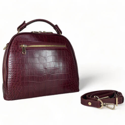 Red Leather Women’s Handbag – Premium Satchel