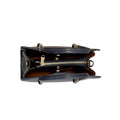 Navy blue women’s genuine leather handbag with shoulder and crossbody strap — elegant and stylish design for everyday use.