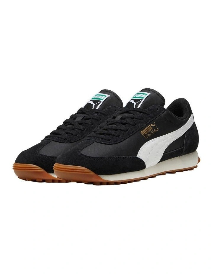 Puma Easy Rider Vintage Women’s Shoe with suede leather overlays, slim retro profile and low heel, casual lifestyle sneaker in leather and textile blend