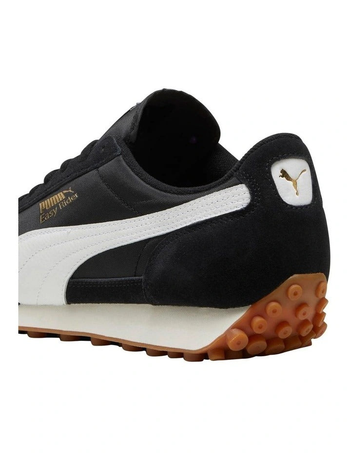 Puma Easy Rider Vintage Women’s Shoe with suede leather overlays, slim retro profile and low heel, casual lifestyle sneaker in leather and textile blend