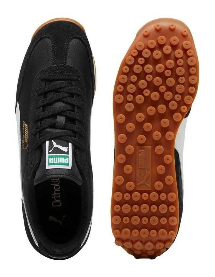 Puma Easy Rider Vintage Women’s Shoe with suede leather overlays, slim retro profile and low heel, casual lifestyle sneaker in leather and textile blend