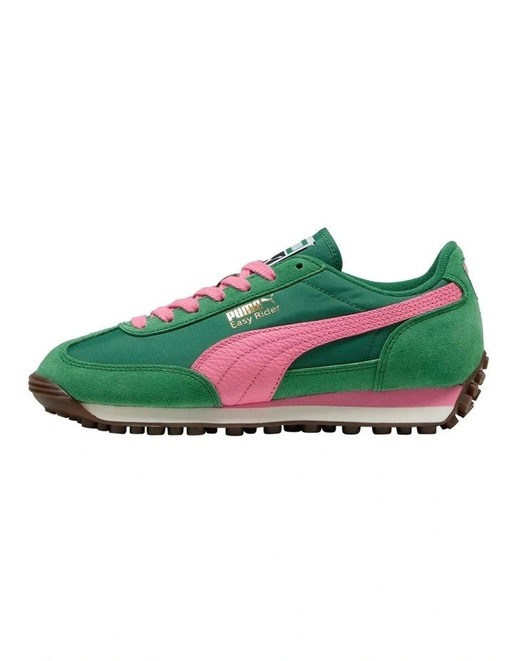 Puma Easy Rider Vintage Women’s Shoe with suede leather overlays, slim retro profile and low heel, casual lifestyle sneaker in leather and textile blend