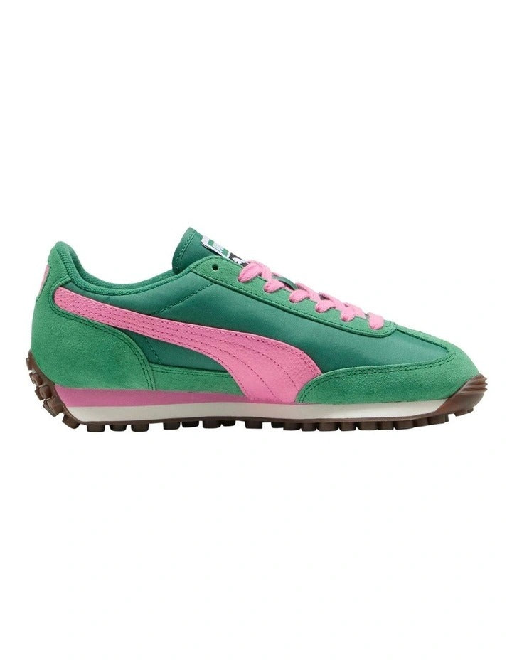 Puma Easy Rider Vintage Women’s Shoe with suede leather overlays, slim retro profile and low heel, casual lifestyle sneaker in leather and textile blend