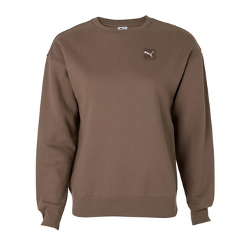 Brown sweatshirt with a logo on a white background