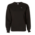 Black sweatshirt with a small logo on a white background