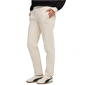 Person wearing beige pants with a white background