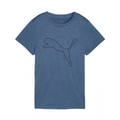 Blue t-shirt with Puma logo on a white background