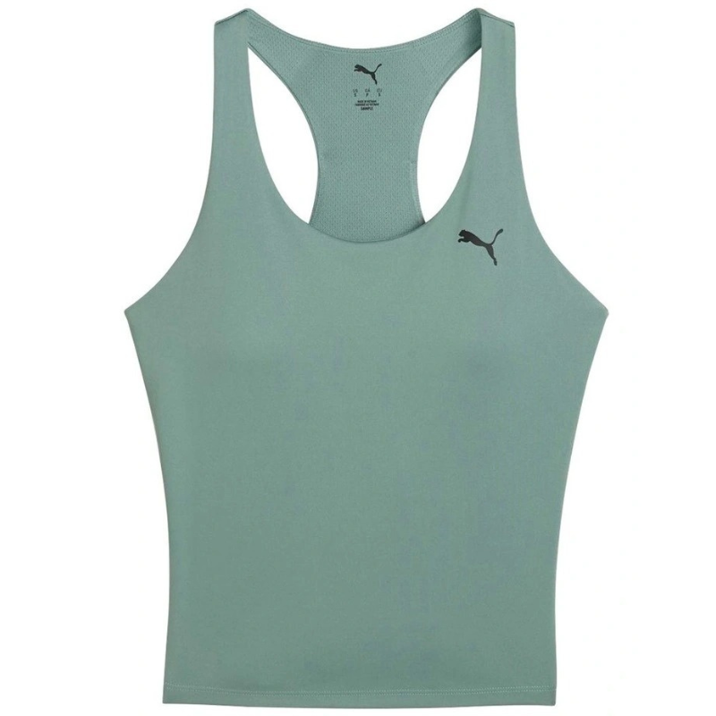 Green tank top with Puma logo on a white background