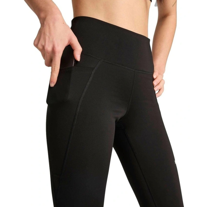 Black leggings worn by a person on a white background