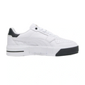 White sneaker with black accents on a white background