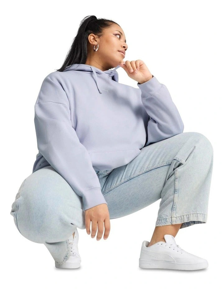 Puma Ess Oversized Hoodie with embroidered Cat Logo, adjustable hood, ribbed cuffs and hem – casual unisex streetwear