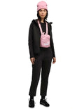 Puma Evostripe Full-Zip Hoodie with reflective cat logo, high neck hood, full zip closure, raglan sleeves, and breathable mesh details