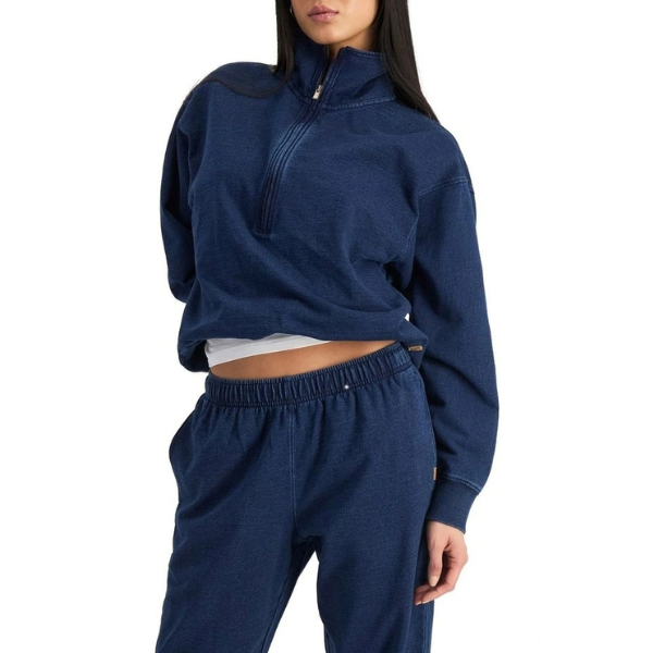 Bonds Denim Wash Wide Leg Trackie in Sea Blue Denim relaxed women’s lounge pants