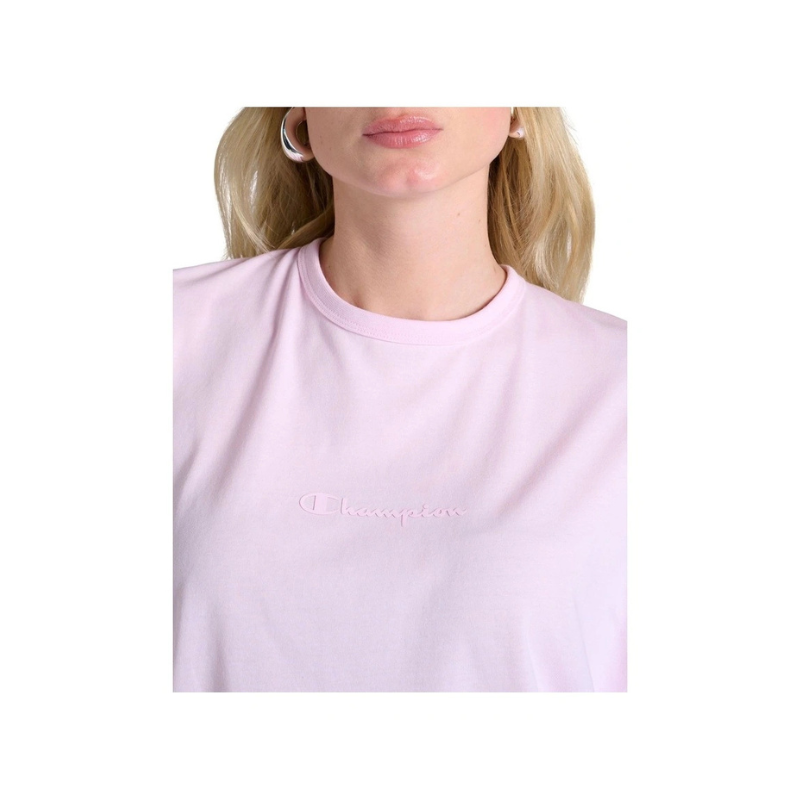 Casual women’s Champion script tee in pink