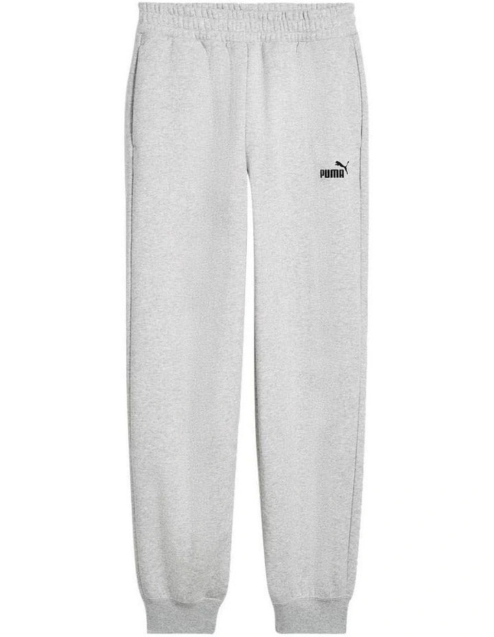 Puma Ess No. 1 Logo Sweatpants with rib waistband in cotton and recycled polyester blend – comfortable casual loungewear for men and women