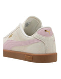 Puma sneaker with pink and white design on a white background