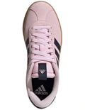 Adidas VL Court 3.0 women’s shoes with coated leather upper and low heel, stylish skater-inspired trainers in white with vulcanised outsole