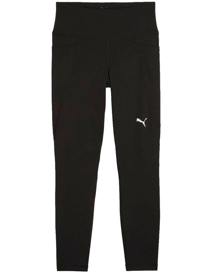 Puma W Train All Day Essential High Waist Tight for women in black, 7/8 length workout leggings with dryCELL technology and flatlock stitching