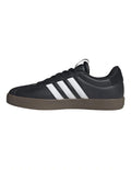 Adidas VL Court 3.0 women’s shoes with coated leather upper and low heel, stylish skater-inspired trainers in white with vulcanised outsole