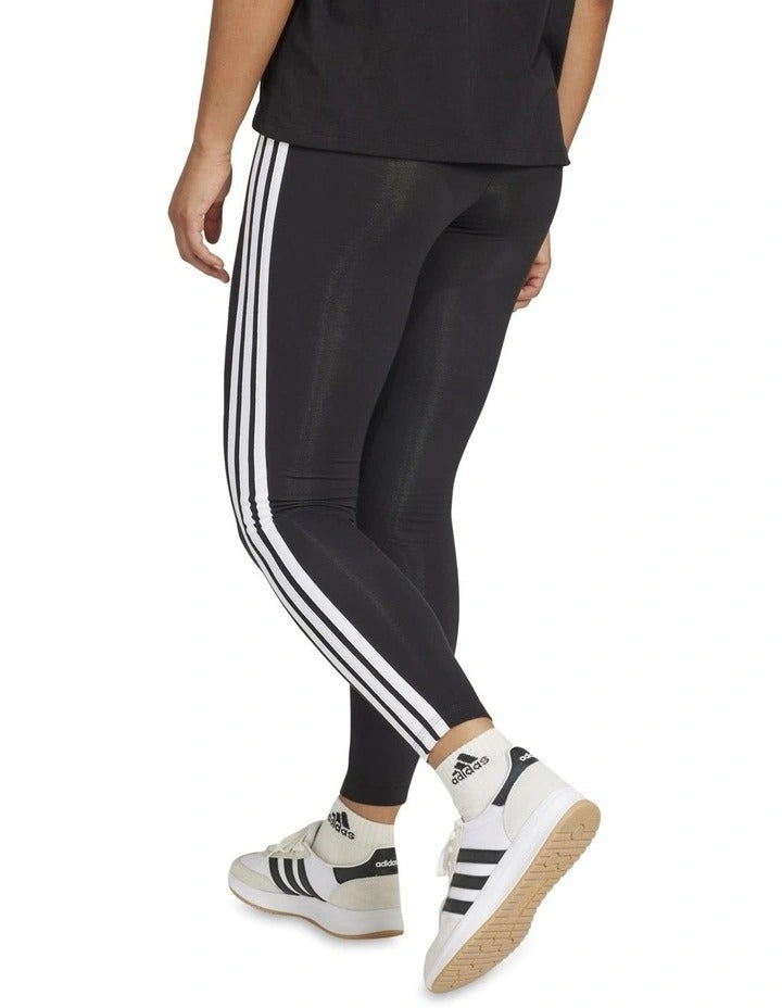 Adidas Essentials 3-Stripes Cotton Leggings Women Stretchy Comfortable Workout Pants