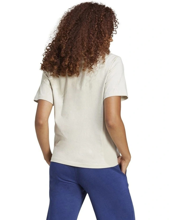 Adidas Essentials Small Logo Cotton T-shirt in soft 100% cotton with chest 3-Bar logo, casual everyday comfort wear