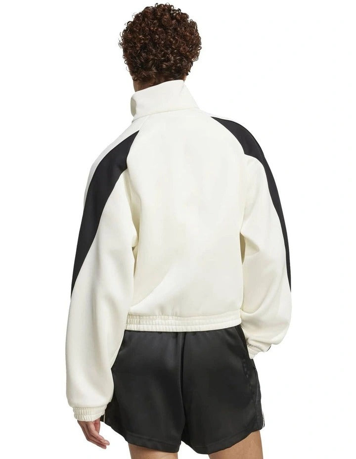 Adidas Stadium Track Top with recycled polyester cotton blend, zip pockets, and 3 Bar Logo