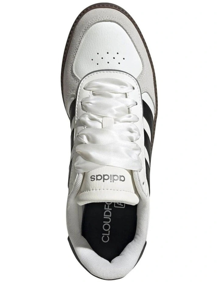 Adidas Breaknet Sleek Women’s Shoes with slim synthetic upper, memory foam comfort, and classic 3-stripes design