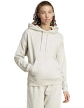 Adidas fleece hoodie with 3-bar chest logo, soft cotton blend, cozy relaxed fit