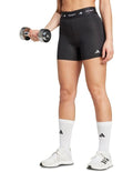 Adidas Techfit Short Leggings in black, 73% recycled polyester, 27% elastane, compression fit, AEROREADY moisture-wicking for workouts