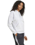 Adidas fleece hoodie with 3-bar chest logo, soft cotton blend, cozy relaxed fit