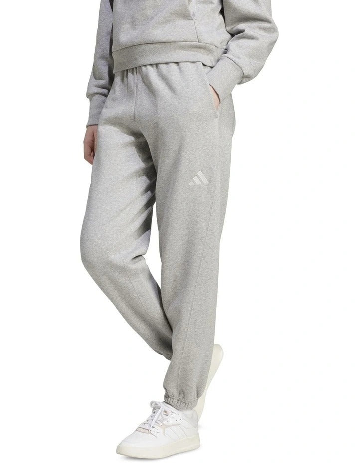 Adidas All SZN Fleece Loose Joggers in cotton and recycled polyester, soft fleece pants with elastic waist and hem, side pockets, and relaxed fit for everyday comfort.