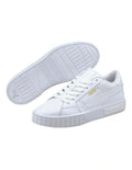 PUMA Cali Star Women's Leather Sneakers Flat Heel Rubber Outsole Stylish TPU Wrap White Shoes
